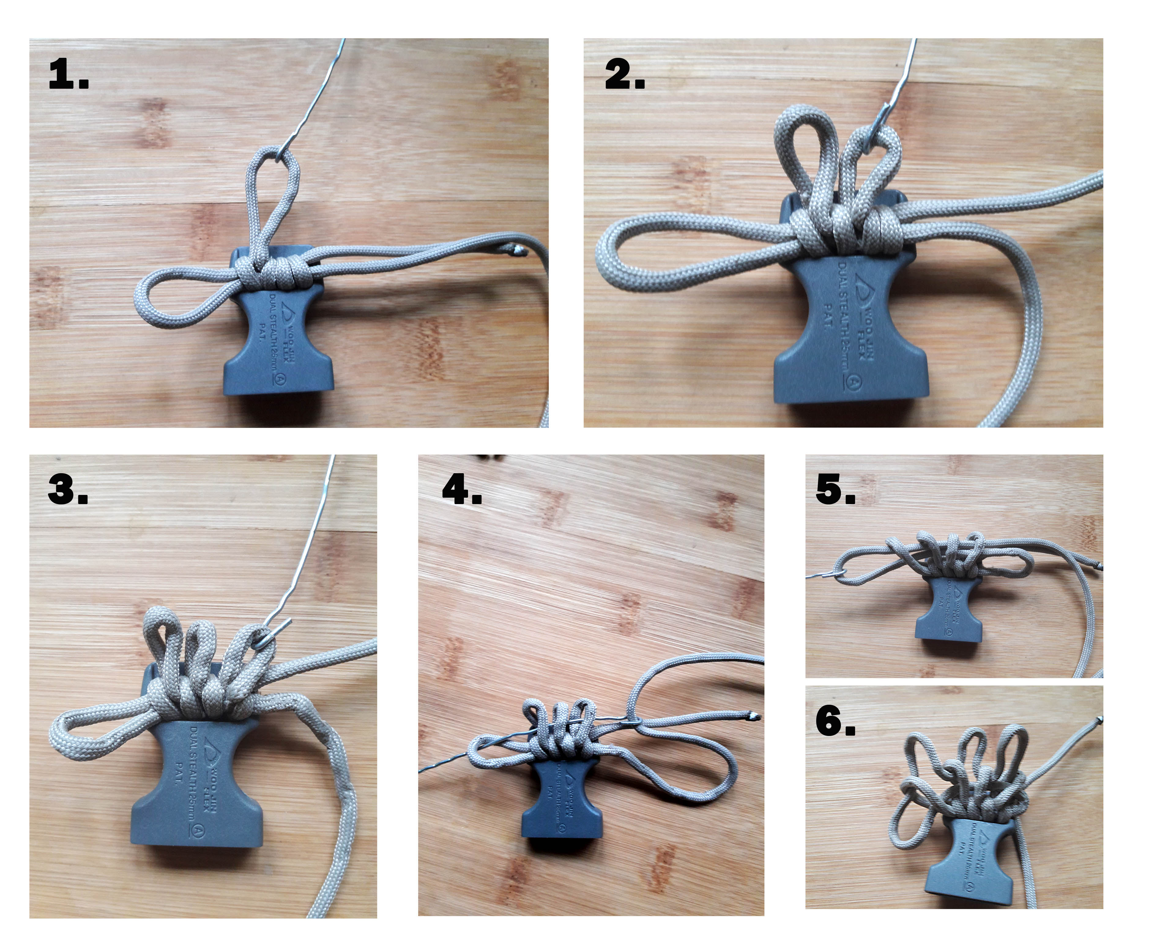 Anfang Knüpfvorgang Paracord Halsband